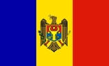 Флаг Молдавии (Молдовы). Государственный язык - молдавский диалект румынского